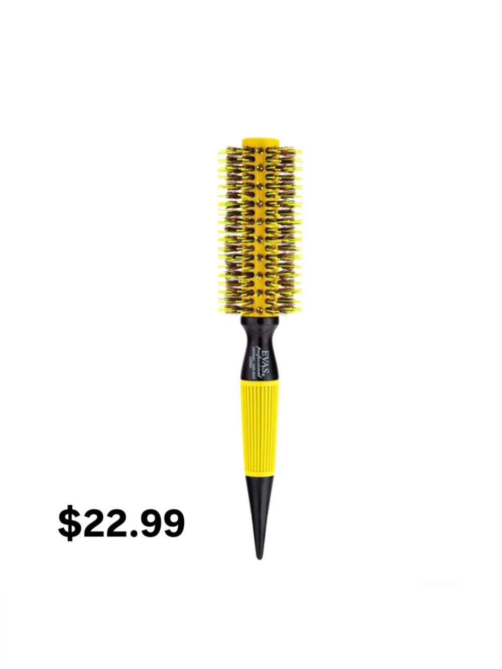 Evas professional  boar bristle Yellow Round Vent Brush - Detangling & Volume